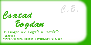 csatad bogdan business card